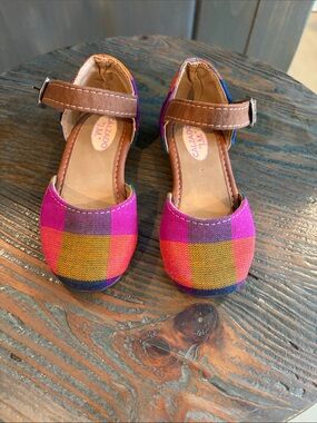 Calzado Infant Pink Multicolor Plaid Baby Walker Shoes